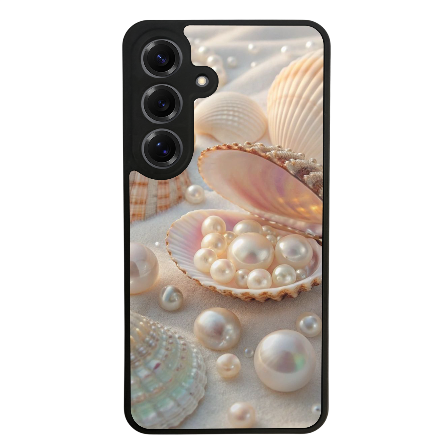 Samsung Galaxy S25 Uyumlu  İnci Tasarımlı Glossy Premium Kılıf