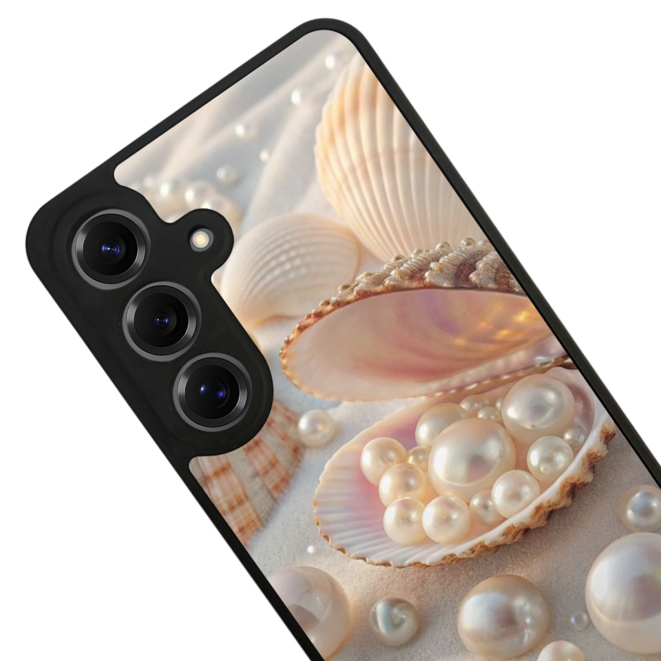 Samsung Galaxy S25 Uyumlu  İnci Tasarımlı Glossy Premium Kılıf