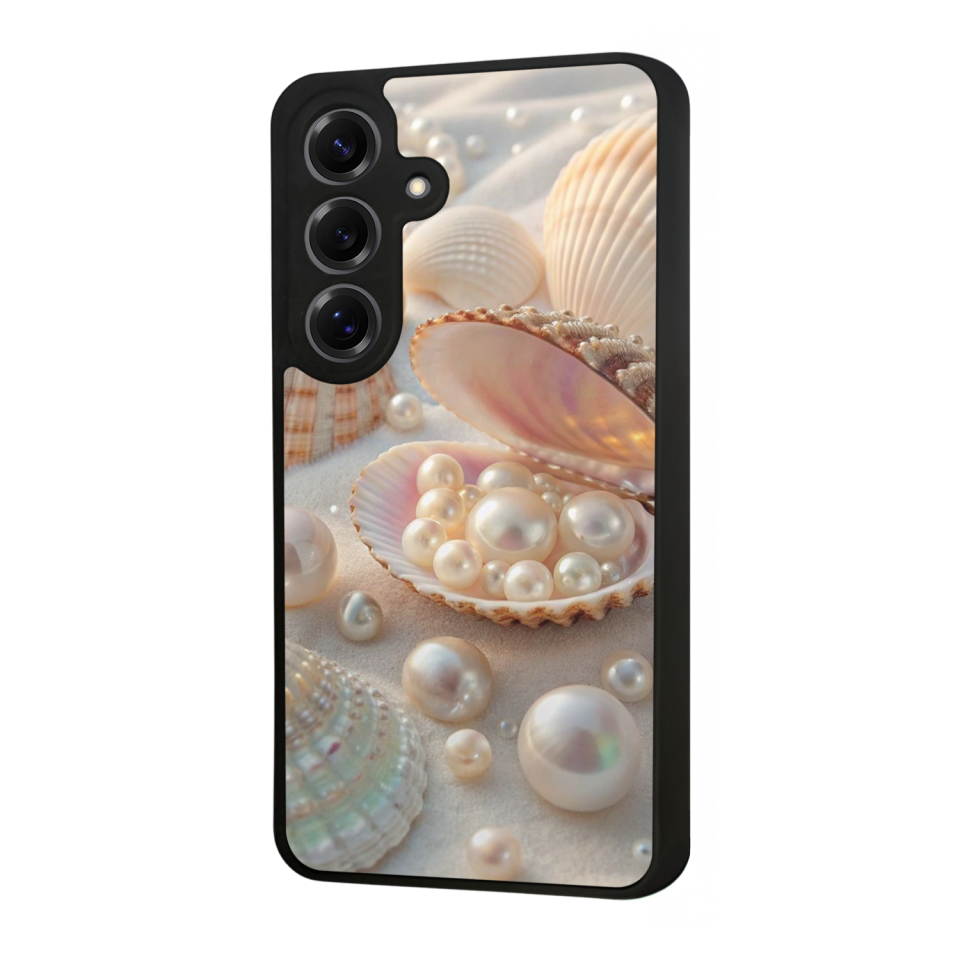Samsung Galaxy S25 Uyumlu  İnci Tasarımlı Glossy Premium Kılıf