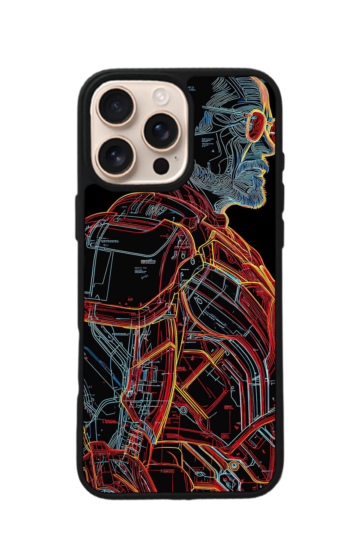 iPhone 16 Pro Max Uyumlu Iron Man ( Demir Adam ) Tasarımlı Glossy Premium Kılıf