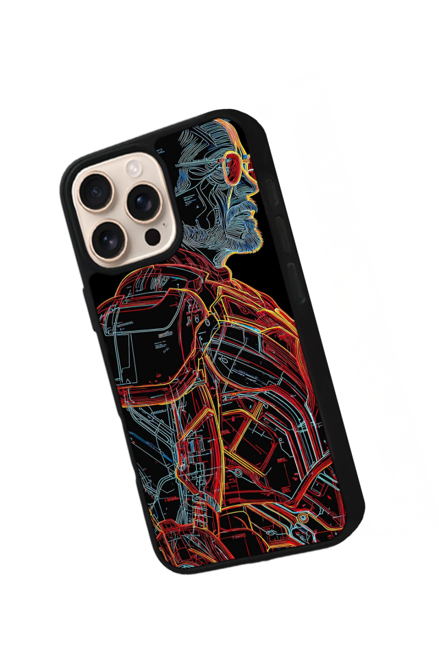 iPhone 16 Pro Max Uyumlu Iron Man ( Demir Adam ) Tasarımlı Glossy Premium Kılıf