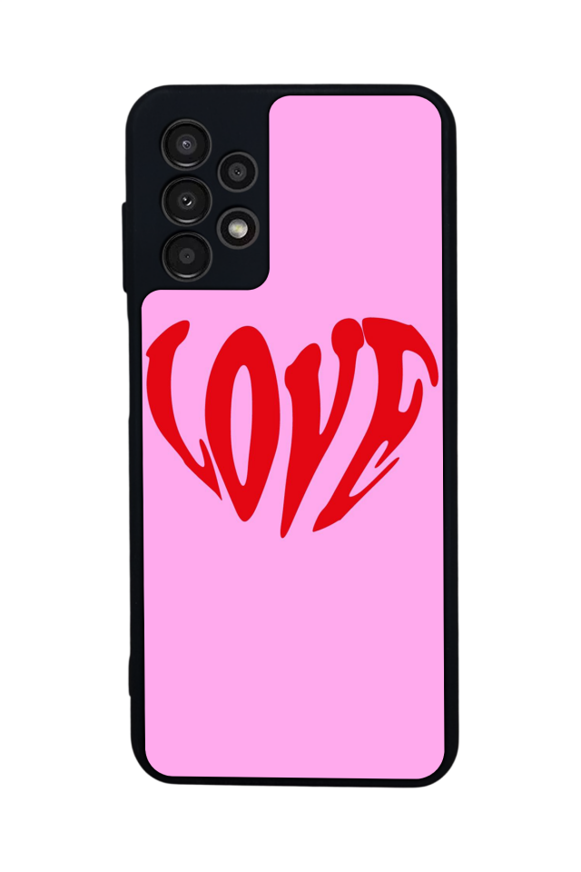Samsung Galaxy A13 Uyumlu Kalp Love Tasarımlı Glossy Premium Kılıf