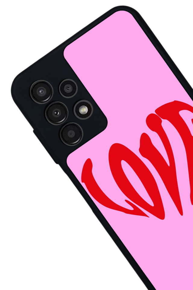 Samsung Galaxy A13 Uyumlu Kalp Love Tasarımlı Glossy Premium Kılıf