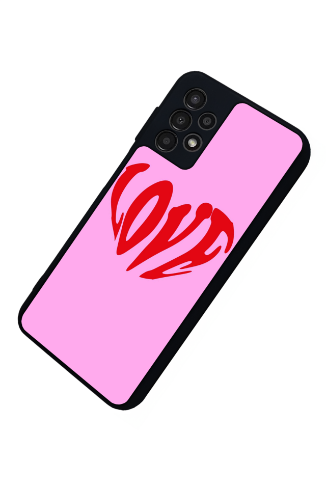 Samsung Galaxy A13 Uyumlu Kalp Love Tasarımlı Glossy Premium Kılıf