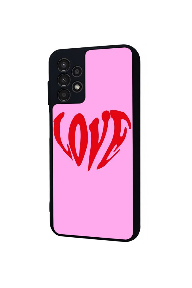Samsung Galaxy A13 Uyumlu Kalp Love Tasarımlı Glossy Premium Kılıf
