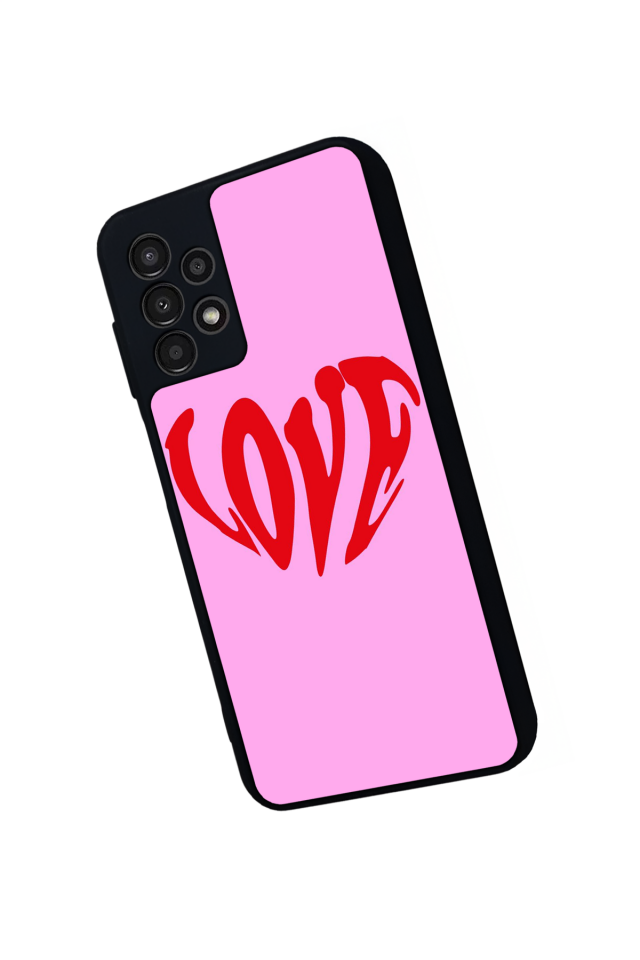 Samsung Galaxy A13 Uyumlu Kalp Love Tasarımlı Glossy Premium Kılıf