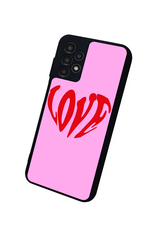Samsung Galaxy A13 Uyumlu Kalp Love Tasarımlı Glossy Premium Kılıf