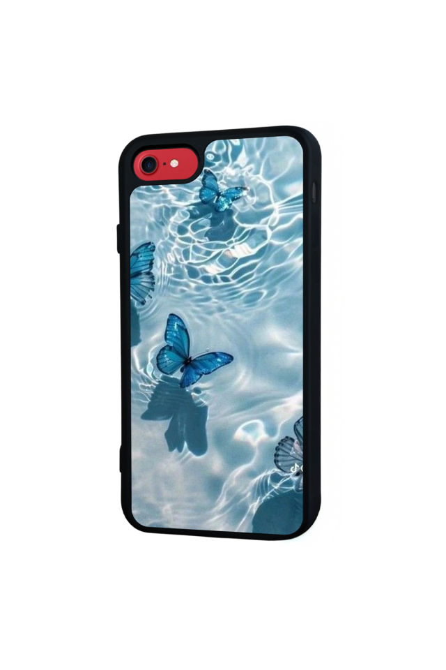 iPhone SE Uyumlu Kelebek Tasarımlı Glossy Premium Kılıf