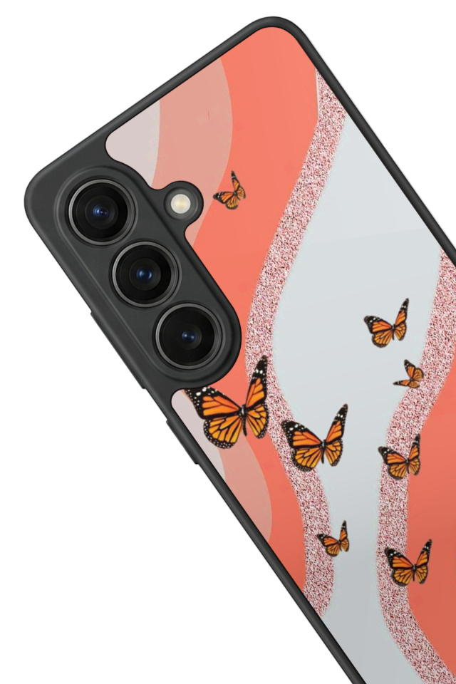 Samsung Galaxy S26 Uyumlu Kelebek Tasarımlı Glossy Premium Kılıf