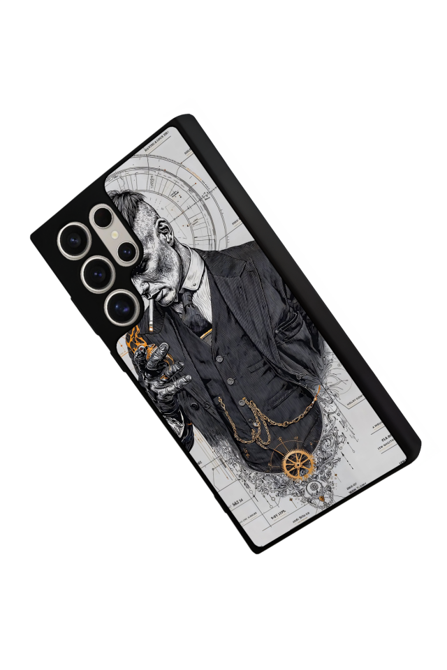 Samsung Galaxy S22 Ultra Uyumlu Peaky Blinders Tasarımlı Glossy Premium Kılıf
