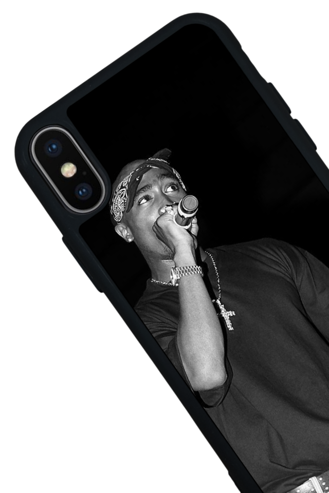 iPhone XS Max Uyumlu Tupac Tasarımlı Glossy Premium Kılıf