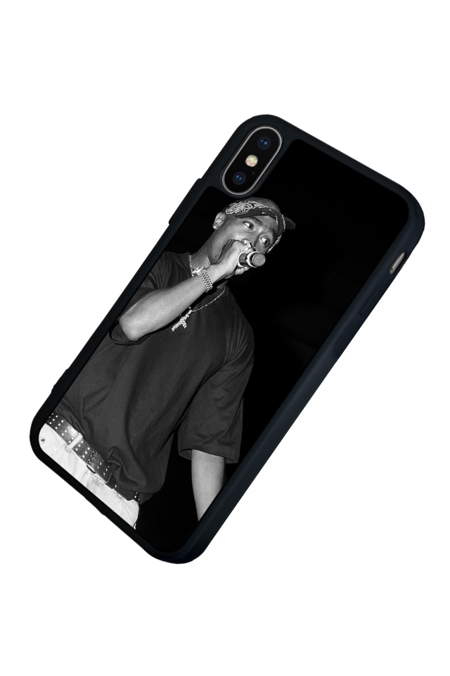iPhone XS Max Uyumlu Tupac Tasarımlı Glossy Premium Kılıf