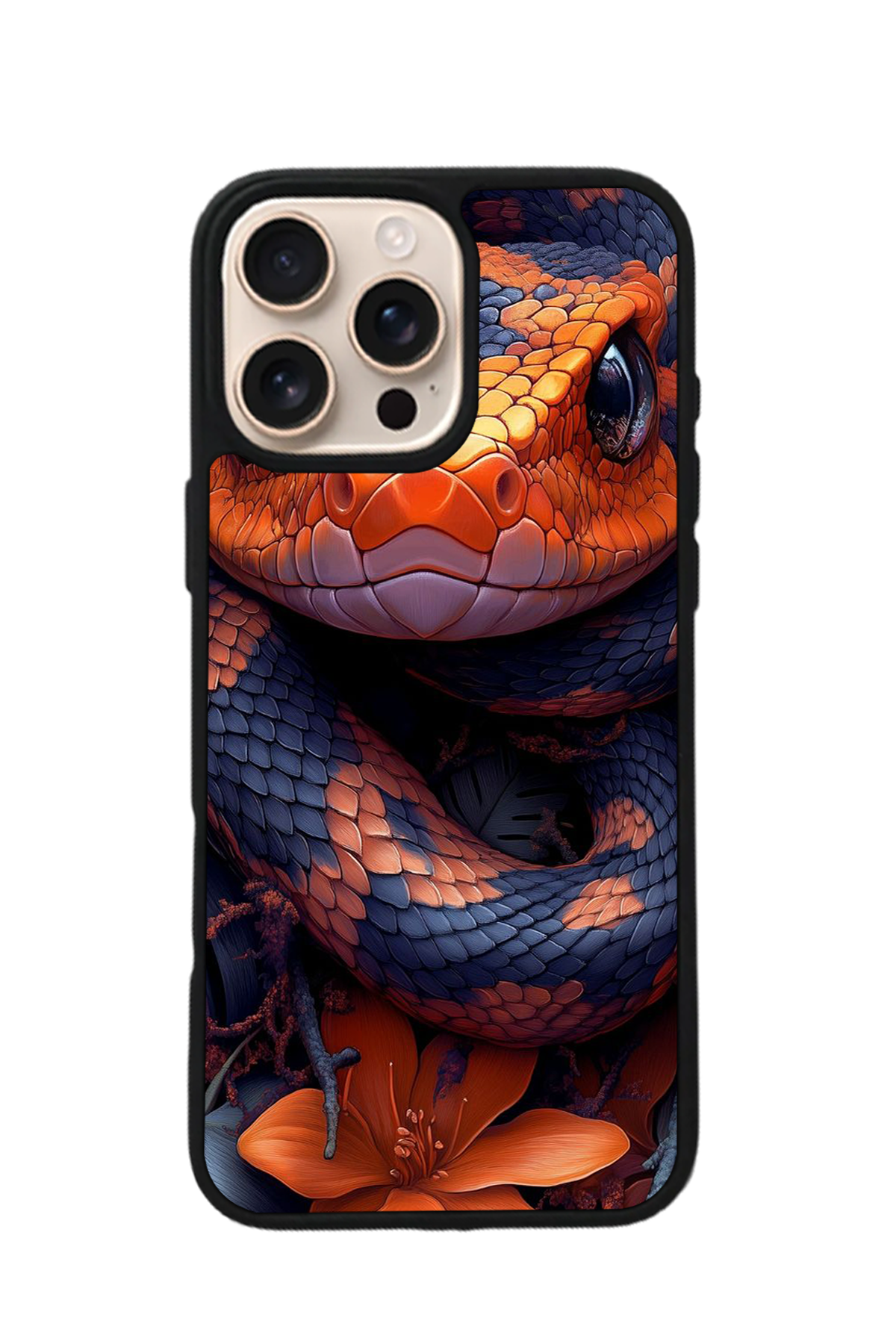 iPhone 16 Pro Max Uyumlu Yılan Tasarımlı Glossy Premium Kılıf