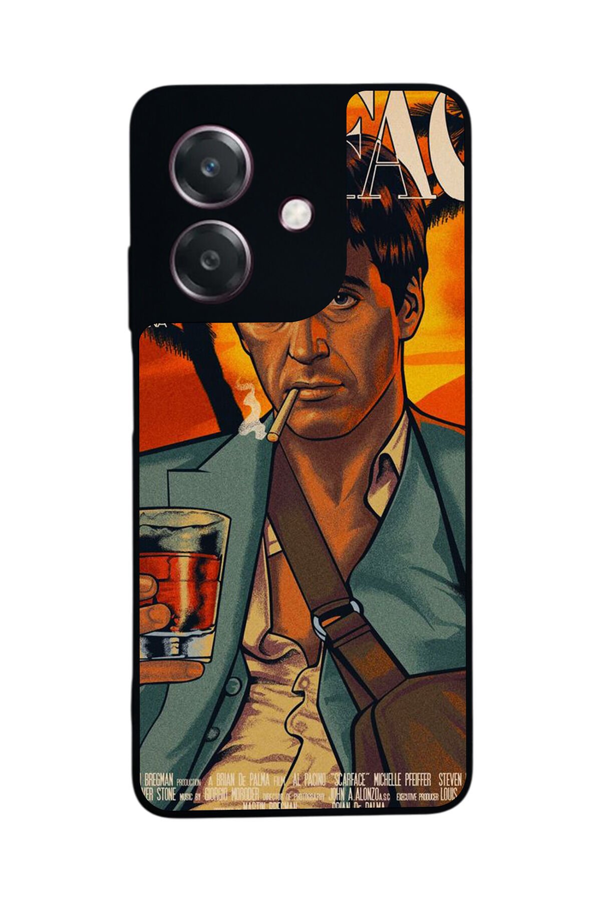 Oppo A3 5G Uyumlu Scarface Tasarımlı Glossy Premium Kılıf