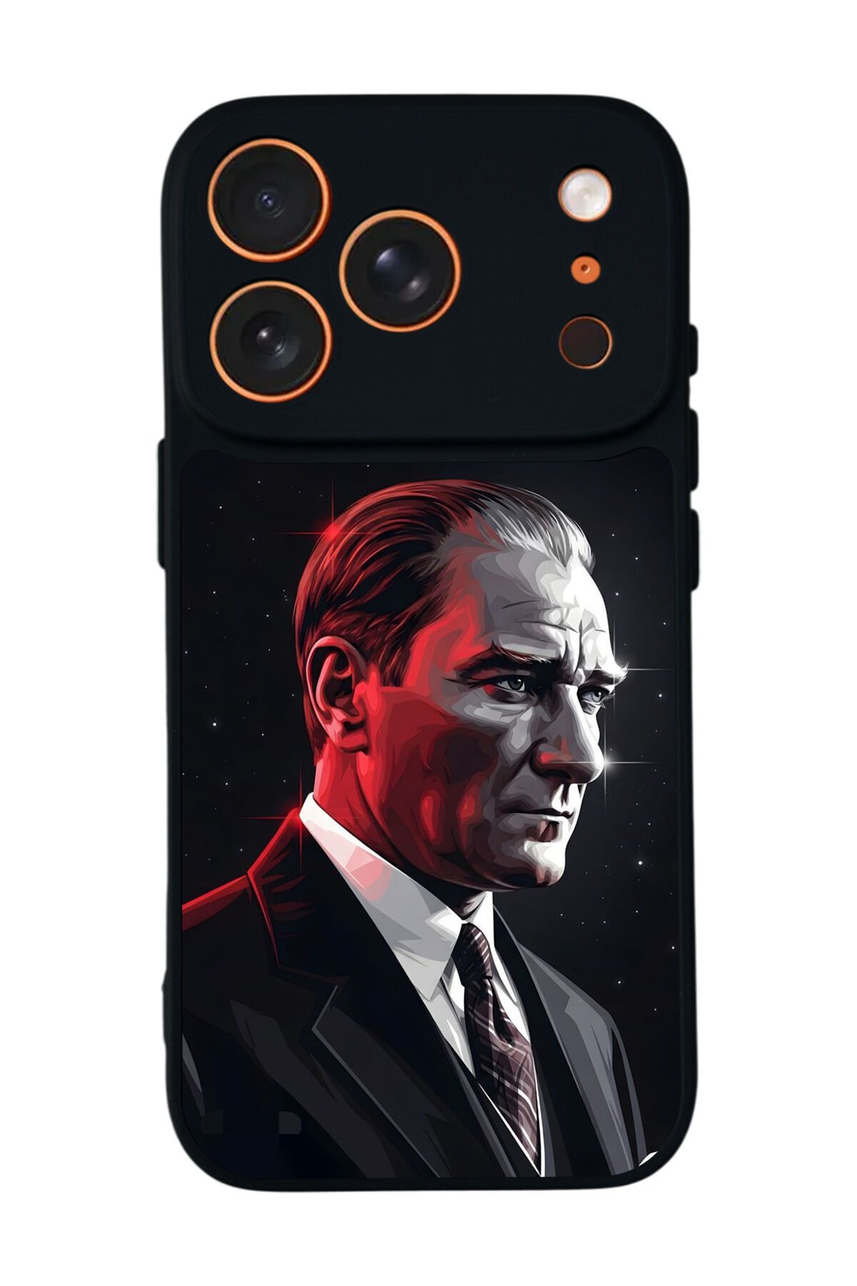 iPhone 17 Pro Uyumlu Mustafa Kemal Ataturk Tasarımlı Glossy Premium Kılıf