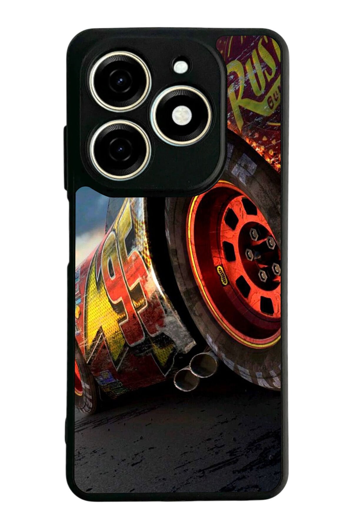 Infınıx Smart 8 Pro Uyumlu Şimsek McQueen Tasarımlı Glossy Premium Kılıf