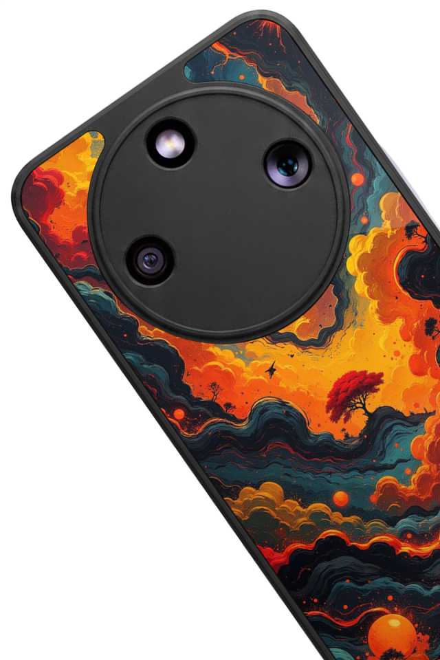 Honor Magic 8 Lite Uyumlu Abstract Tasarımlı Glossy Premium Kılıf