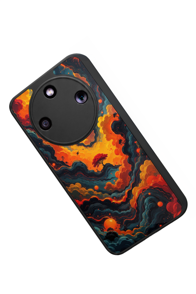 Honor Magic 8 Lite Uyumlu Abstract Tasarımlı Glossy Premium Kılıf