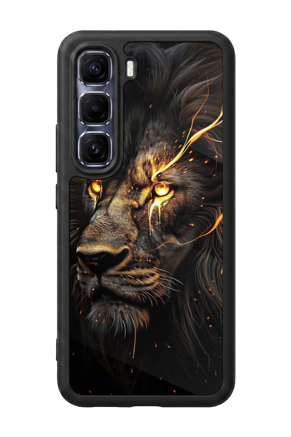 Infinix Hot 60 Pro Plus Uyumlu Aslan Tasarımlı Glossy Premium Kılıf