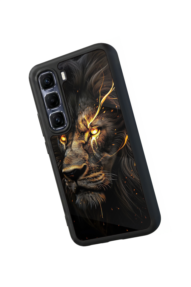 Infinix Hot 60 Pro Plus Uyumlu Aslan Tasarımlı Glossy Premium Kılıf