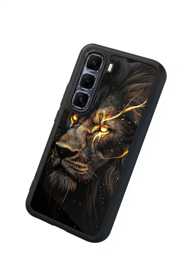Infinix Hot 60 Pro Plus Uyumlu Aslan Tasarımlı Glossy Premium Kılıf