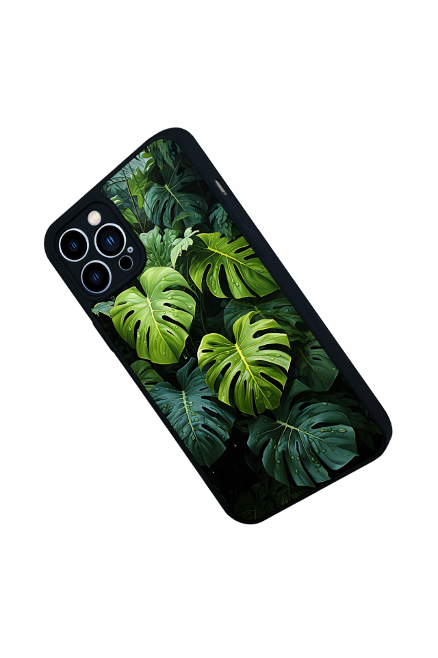 iPhone 13 Pro Max Uyumlu Botanik Tasarımlı Glossy Premium Kılıf