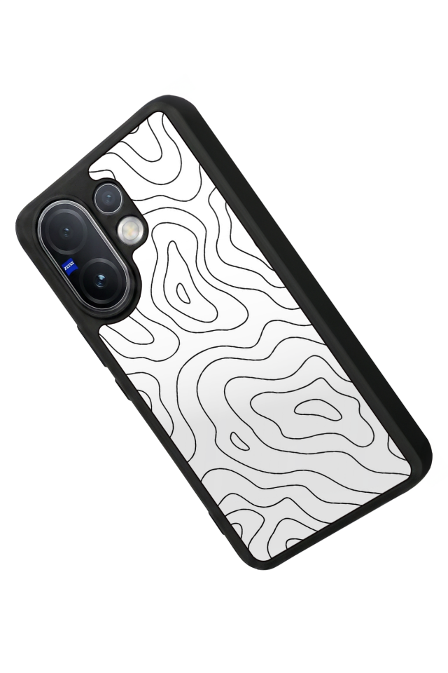 Vivo V60 Uyumlu Çizgi Sanatı Tasarımlı Glossy Premium Kılıf