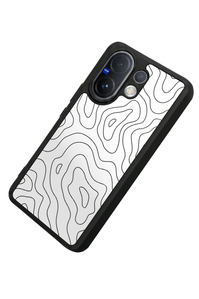 Vivo V60 Uyumlu Çizgi Sanatı Tasarımlı Glossy Premium Kılıf