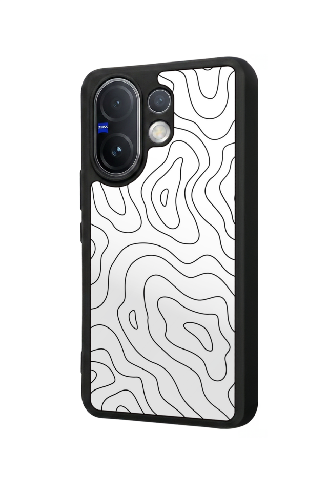Vivo V60 Uyumlu Çizgi Sanatı Tasarımlı Glossy Premium Kılıf
