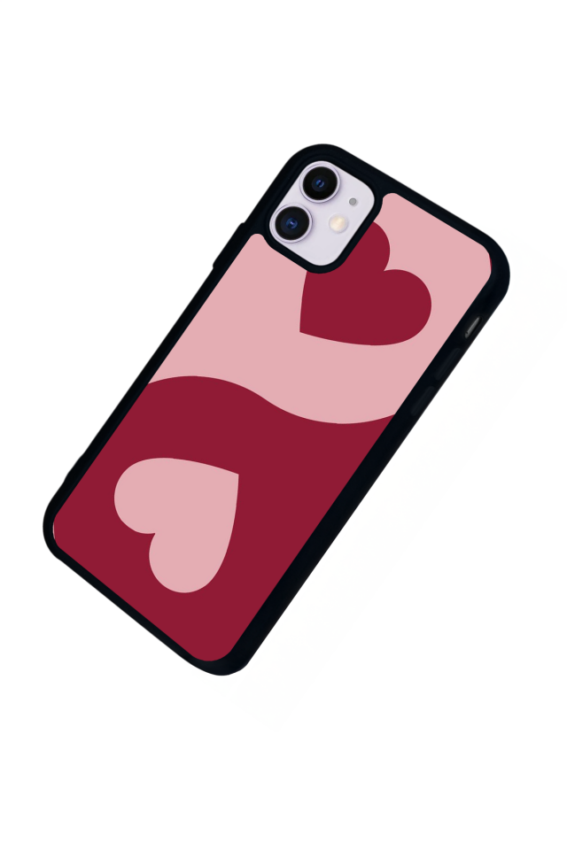 iPhone 11 Uyumlu Kalp Love Tasarımlı Glossy Premium Kılıf