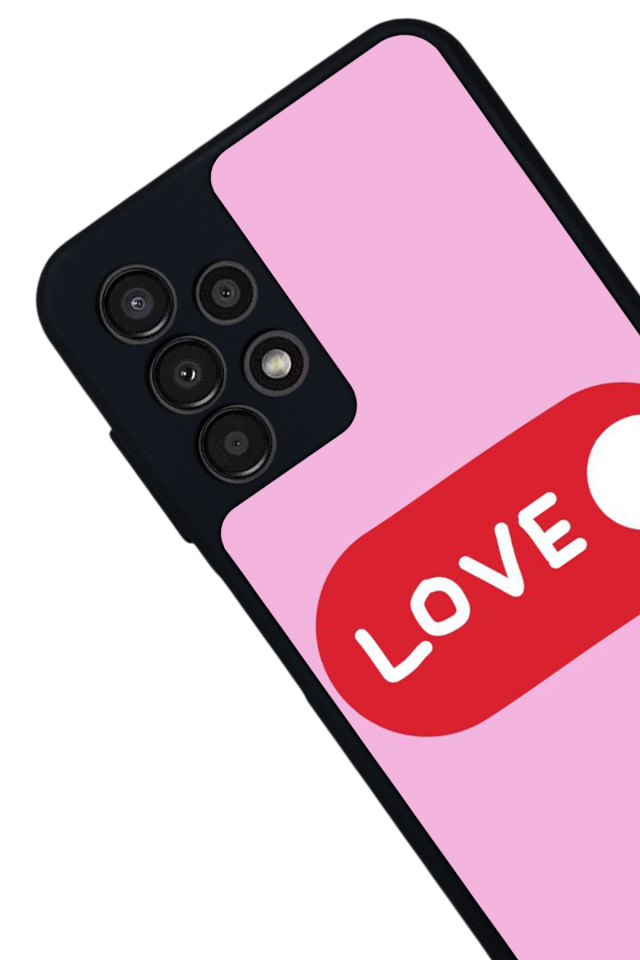 Samsung Galaxy A13 Uyumlu Kalp Love Tasarımlı Glossy Premium Kılıf