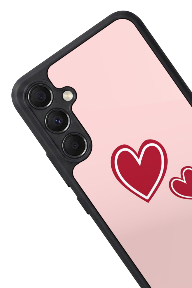 Samsung Galaxy M34 Uyumlu Kalp Love Tasarımlı Glossy Premium Kılıf