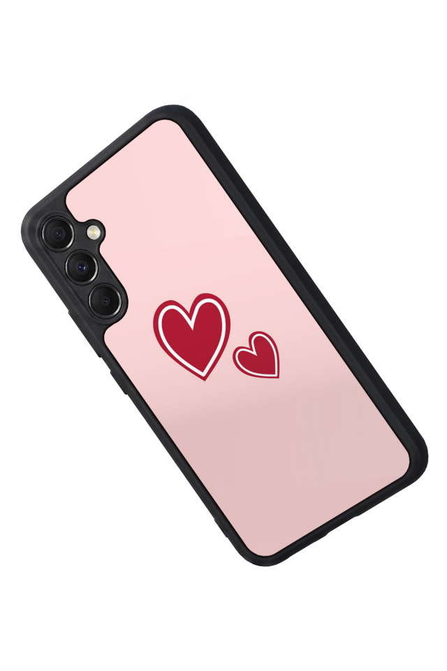 Samsung Galaxy M34 Uyumlu Kalp Love Tasarımlı Glossy Premium Kılıf