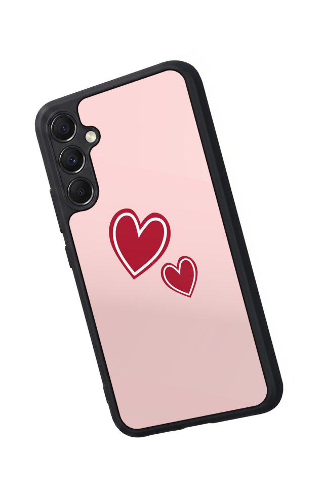 Samsung Galaxy M34 Uyumlu Kalp Love Tasarımlı Glossy Premium Kılıf