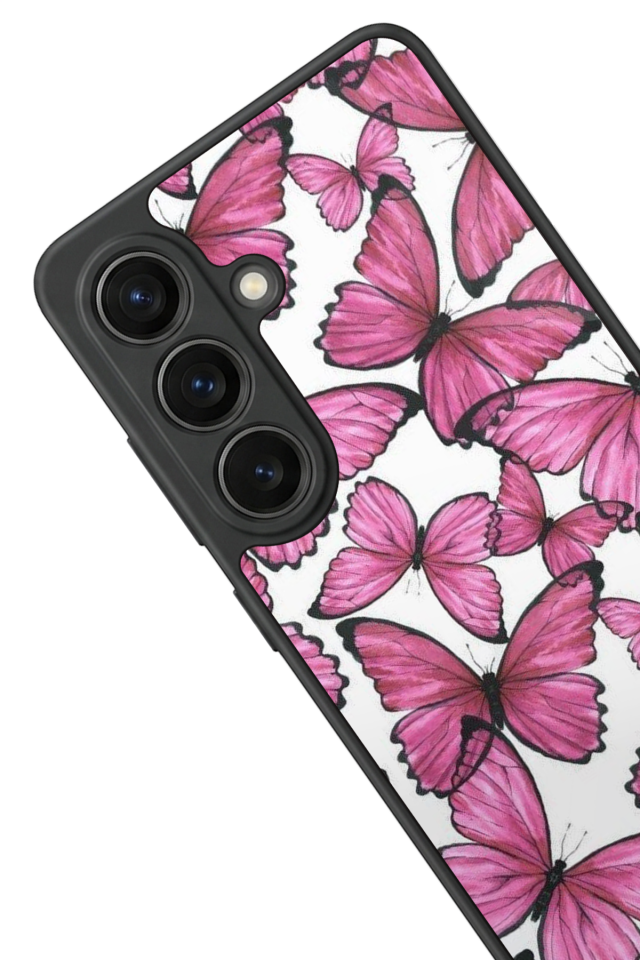 Samsung Galaxy S26 Uyumlu Kelebek Tasarımlı Glossy Premium Kılıf