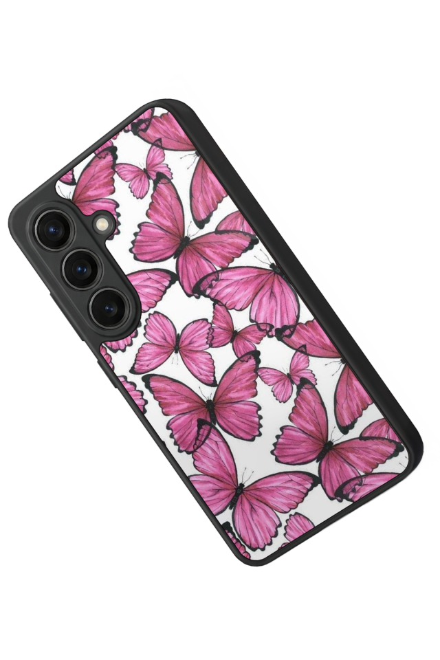 Samsung Galaxy S26 Uyumlu Kelebek Tasarımlı Glossy Premium Kılıf