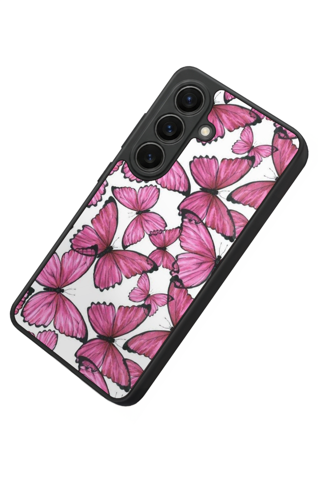 Samsung Galaxy S26 Uyumlu Kelebek Tasarımlı Glossy Premium Kılıf