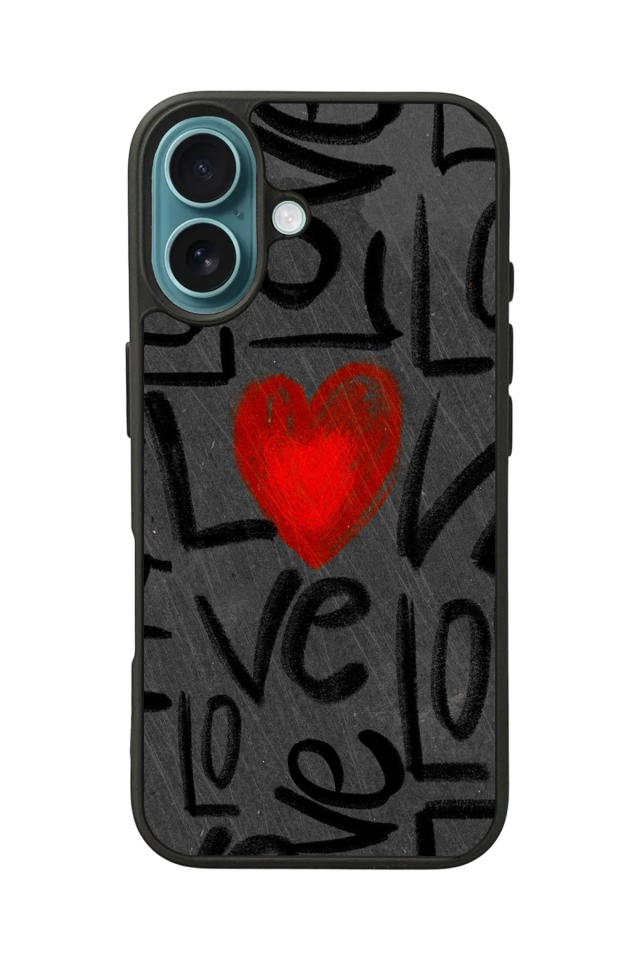 iPhone 16 Uyumlu Love Tasarımlı Glossy Premium Kılıf
