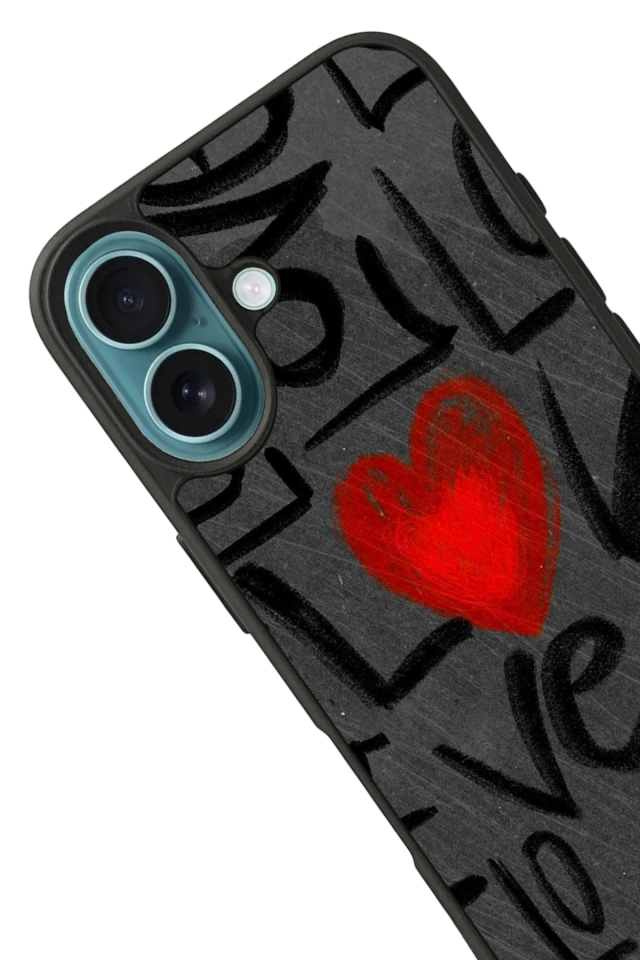 iPhone 16 Uyumlu Love Tasarımlı Glossy Premium Kılıf