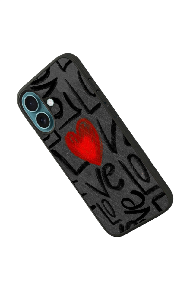 iPhone 16 Uyumlu Love Tasarımlı Glossy Premium Kılıf