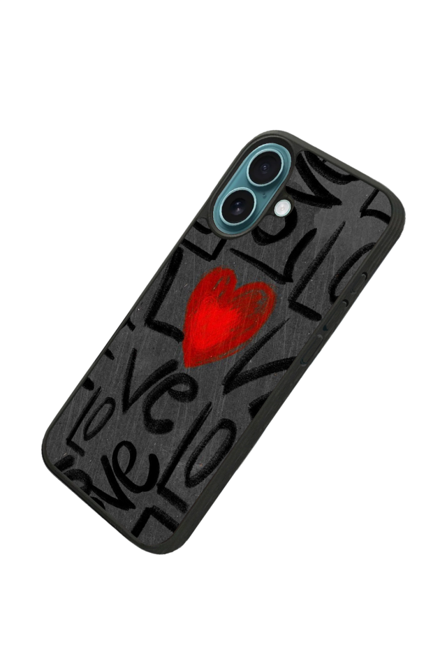iPhone 16 Uyumlu Love Tasarımlı Glossy Premium Kılıf