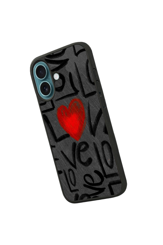 iPhone 16 Uyumlu Love Tasarımlı Glossy Premium Kılıf