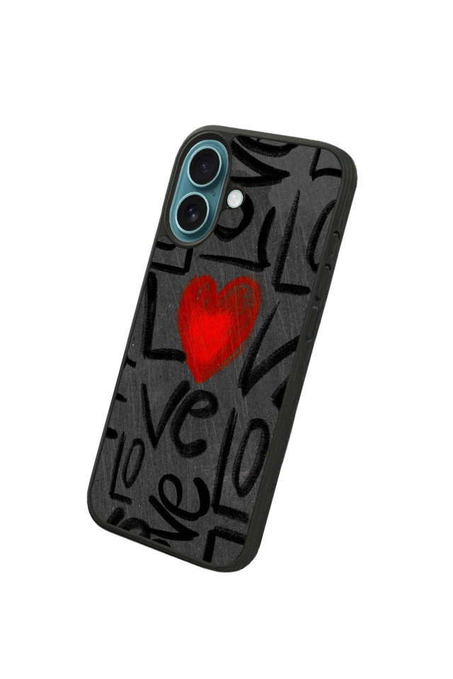 iPhone 16 Uyumlu Love Tasarımlı Glossy Premium Kılıf