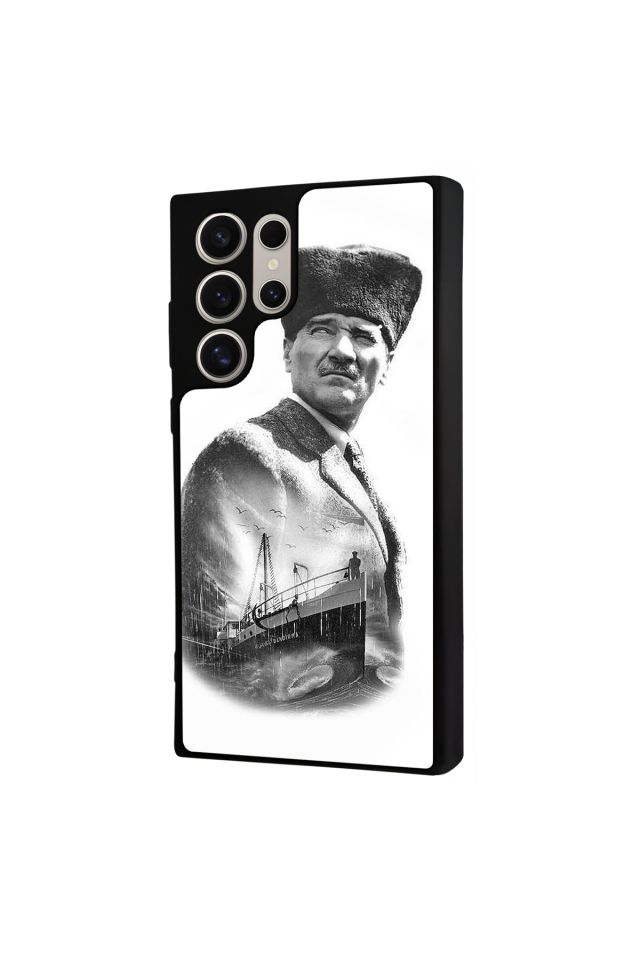 Samsung Galaxy S24 Ultra Uyumlu Mustafa Kemal Ataturk Tasarımlı Glossy Premium Kılıf