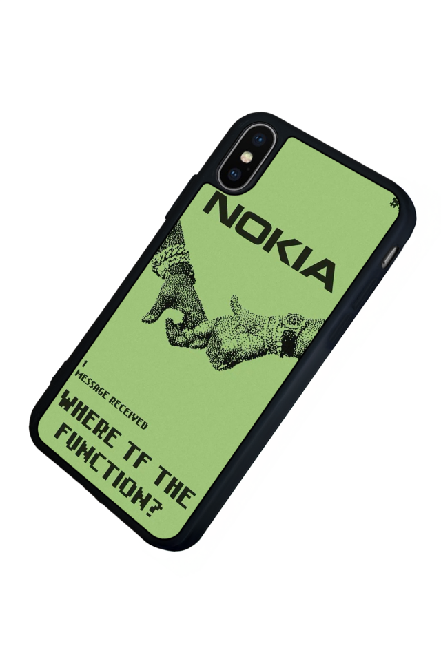 iPhone X/ XS Uyumlu Nokia Tasarımlı Glossy Premium Kılıf