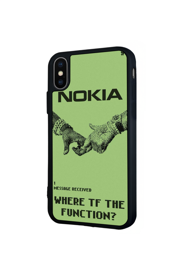 iPhone X/ XS Uyumlu Nokia Tasarımlı Glossy Premium Kılıf