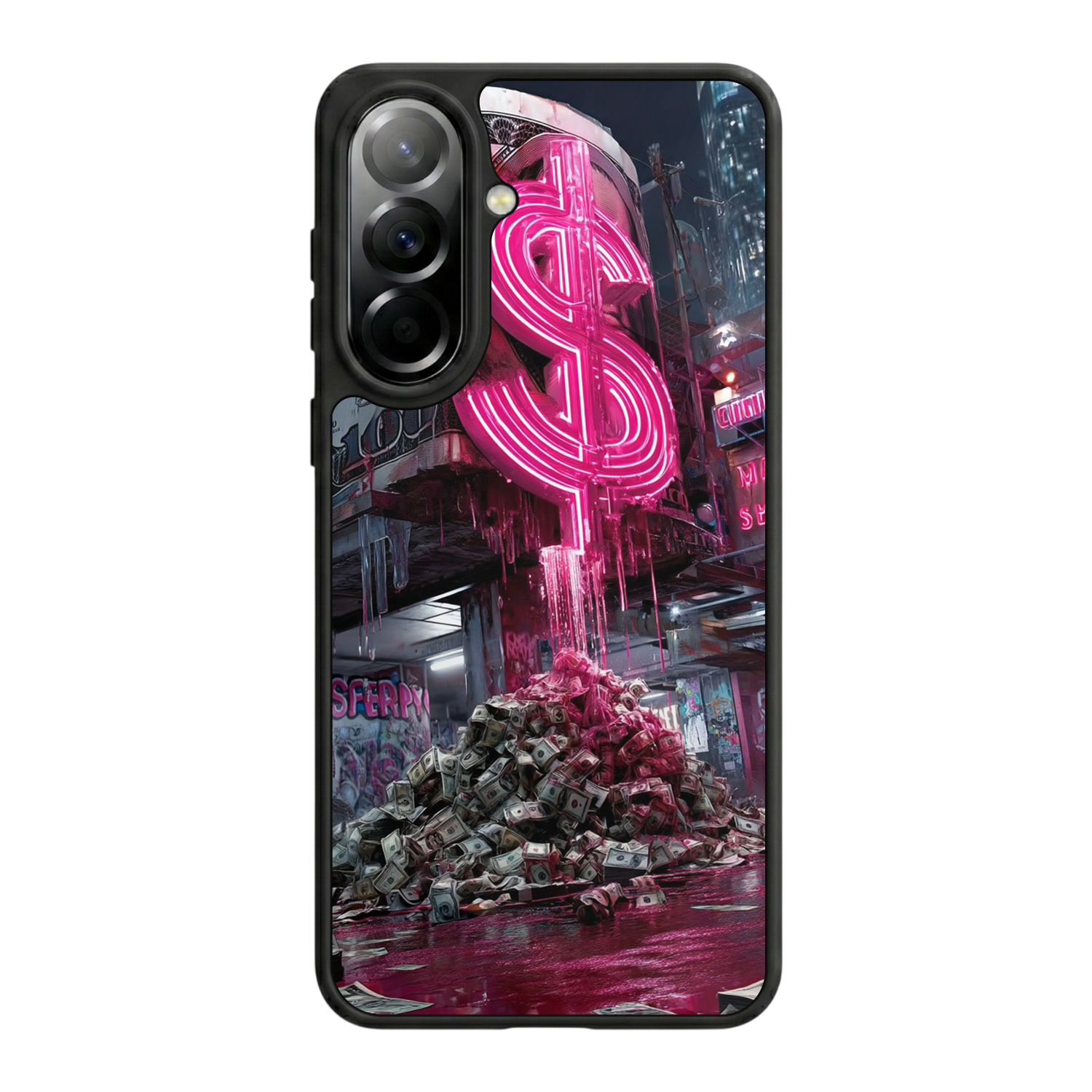 Samsung Galaxy A57 Uyumlu Para Tasarımlı Glossy Premium Kılıf