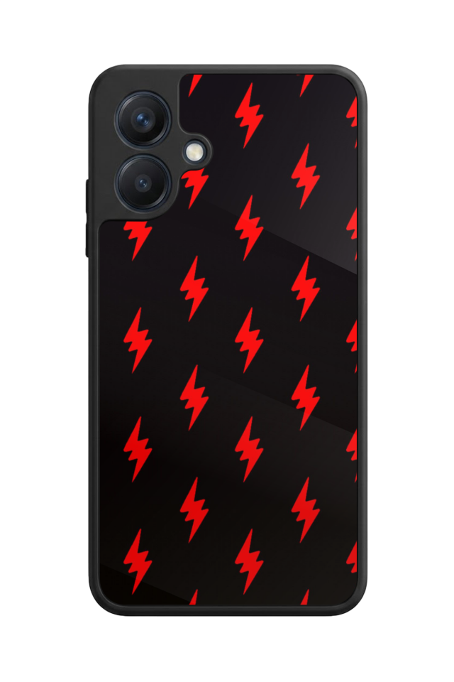 Samsung Galaxy A07 Uyumlu Simsek Tasarımlı Glossy Premium Kılıf