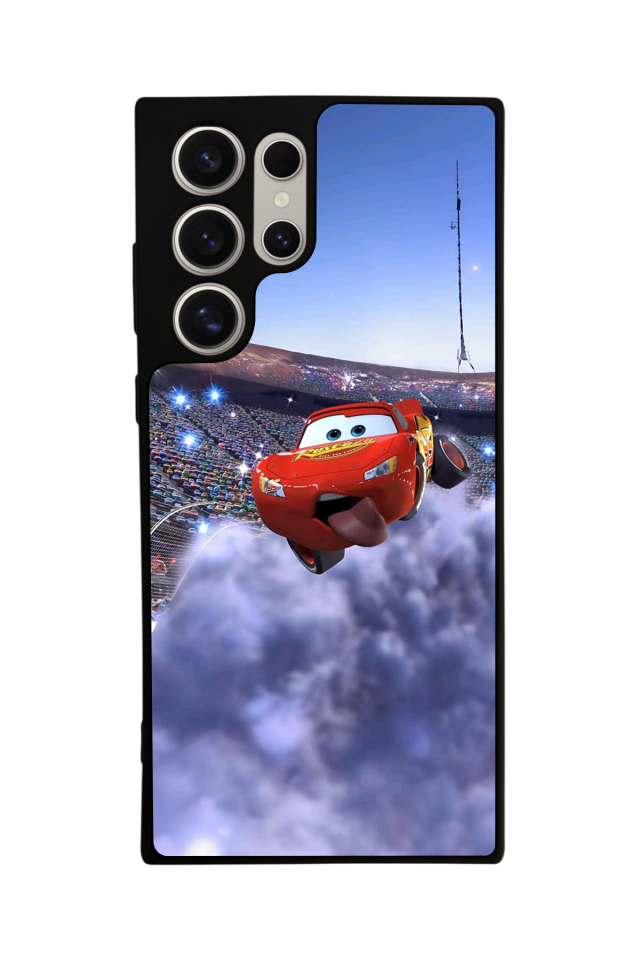 Samsung Galaxy S23 Ultra Uyumlu Şimsek McQueen Tasarımlı Glossy Premium Kılıf