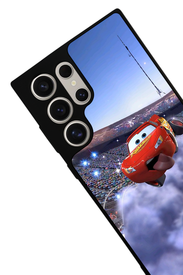 Samsung Galaxy S23 Ultra Uyumlu Şimsek McQueen Tasarımlı Glossy Premium Kılıf